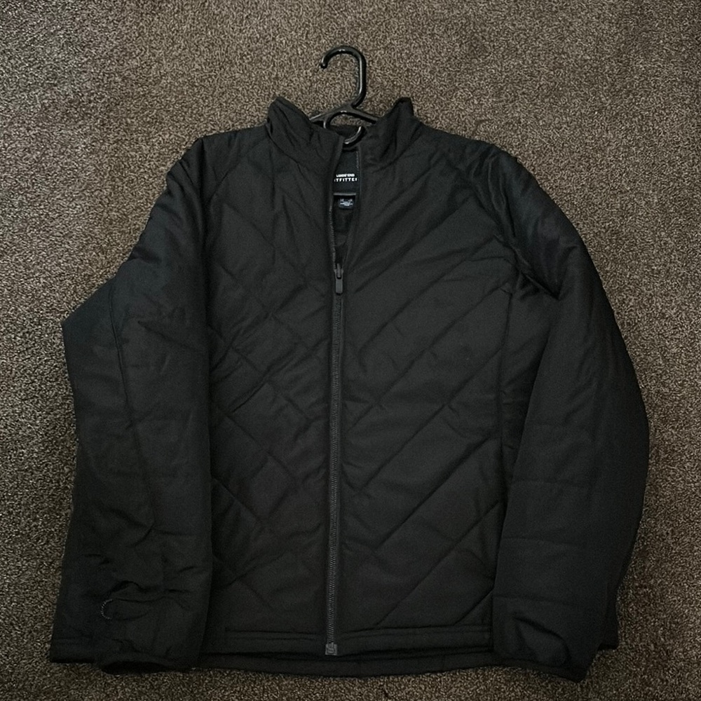 Lands End Outfitters Men's Quilted Black Puffer Jacket